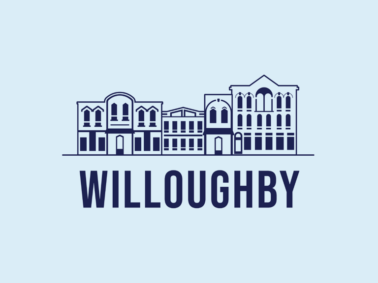 Updated City of Willoughby logo - designs by Jack Watson and Pat Walsh of Blackbird digital.